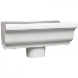 Amerimax 2 End Piece With Drop, For 5-In. Gutter, Aluminum, 5-In.
