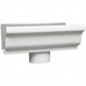 Amerimax 2 End Piece With Drop, For 5-In. Gutter, Aluminum, 5-In.