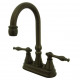 Kingston Brass KS249BL/NL 4" Centerset Bar Faucet