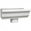 Amerimax 1 End piece With Drop, For 4-In. Gutter, Galvanized Steel