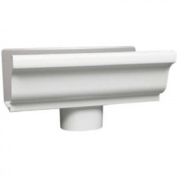 Amerimax K-Style End Piece With Drop For 5-In. Gutter, Galvanized Steel