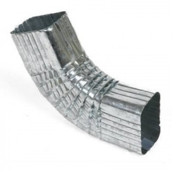 Amerimax 49065 Front Gutter Elbow, Style B, 75 Degree, Mill Finish Galvanized Steel, 3 x 4-In.