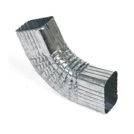 Amerimax 49065 Front Gutter Elbow, Style B, 75 Degree, Mill Finish Galvanized Steel, 3 x 4-In.