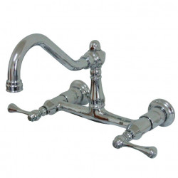 Kingston Brass KS324 Wall Mount Bathroom Faucets,Buckingham Lever