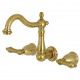 Kingston Brass KS125AL Wall Mount Bathroom Faucets,Metal Lever