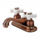Kingston Brass KB60PX Two Handle 4" Centerset Lavatory Faucet w/ Retail Pop-up