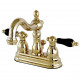 Kingston Brass KS160PKL 4" Centerset Bathroom Faucet,Porcelain Lever
