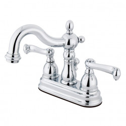 Kingston Brass KB160 4" Centerset Bathroom Faucets,French Lever