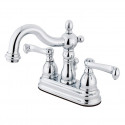 Kingston Brass KB1605FL 4" Centerset Bathroom Faucets,French Lever