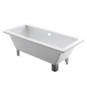 Kingston Brass VTSQ713218A2 Clawfoot Bath Tub With No Faucet Drillings