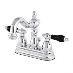 Kingston Brass KB160 4" Centerset Bathroom Faucets,Porcelain Lever