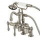 Kingston Brass CC601 Deck Mount Clawfoot Tub Filler With Hand Shower,Metal Lever