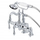 Kingston Brass CC601 Deck Mount Clawfoot Tub Filler With Hand Shower,Metal Lever