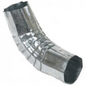 Amerimax RC63P3 Gutter Elbow, Corrugated Round, Galvanized, 75 Degree, 3-In.