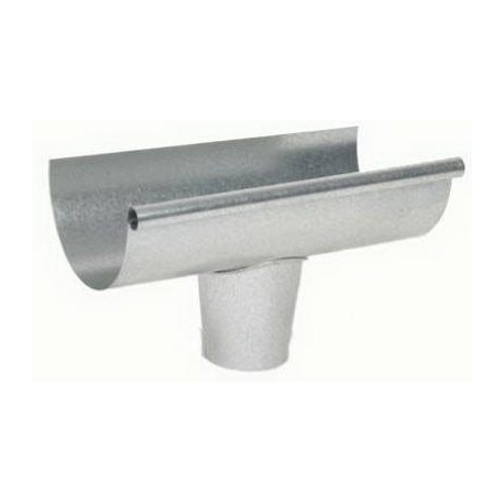 Amerimax DE2653 Gutter End With Drop Outlet, Galvanized, For Use With 5-In. Half Round Gutter