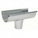 Amerimax DE2653 Gutter End With Drop Outlet, Galvanized, For Use With 5-In. Half Round Gutter