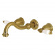 Kingston Brass KS312PL Wall Mount Bathroom Faucets,Porcelain Lever