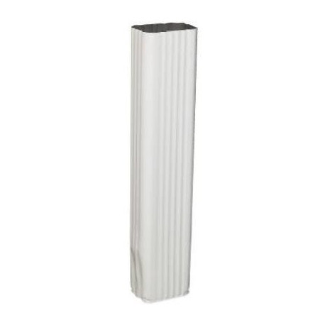 Amerimax 33075 Gutter Downspout Extension, White Galvanized Steel, 15-In.