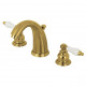 Kingston Brass KB98PL Widespread Bathroom Faucets,Porcelain Lever