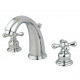 Kingston Brass KB98AX Widespread Bathroom Faucets,Metal Cross