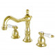 Kingston Brass KS197BPL Widespread Bathroom Faucets