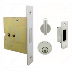 Richelieu 17PD50SS2 INOX(TM) PD5000 Mortise Lock Set for Sliding Door