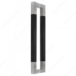 Richelieu 705 1-3/16" (30 mm) Square Tubular Pull Handles W/ Wood Insert for Back to Back Mounting