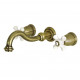 Kingston Brass KS312PX Wall Mount Bathroom Faucets,Porcelain Cross