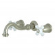 Kingston Brass KS312PX Wall Mount Bathroom Faucets,Porcelain Cross