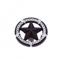 JVJ Hardware 1-1/2" Lone Star Collection Ornament Star Knob, Oil Rubbed Bronze & Silver Finish