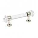 Belwith Keeler B076274-GLCH Luster Cabinet Pull, Center To Center Length 3", Glass w/ Chrome