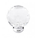 Belwith Keeler B076572-GLCH Luster Cabinet Knob, 1 1/4" Diameter, Glass w/ Chrome