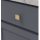 Belwith Keeler B077901BGB Seraphin Square Cabinet Knob, Length 1 1/4", Brushed Golden Brass