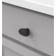 Hickory Hardware P3671-BI Carbonite Cabinet Knob , Size 1 7/8"(L) x 1"(W), Black Iron