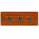 Hickory Hardware C25011-MSRB Catania Cabinet Hook Rail, Length 12", Maple Stained w/Refined Bronze