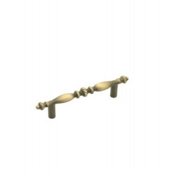 Hickory Hardware P747-AB Cavalier Cabinet Pull, Center to Center Length 3", Antique Brass