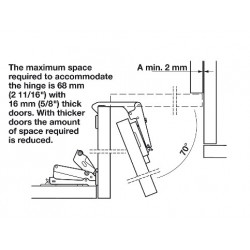 Hickory Hardware HH75110-14 Concealed Self-Closing Cabinet Hinge, Polished Nickel, Pair