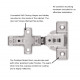 Hickory Hardware HH75110-14 Concealed Self-Closing Hinges Cabinet Hinge, Polished Nickel, Pair