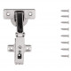 Hickory Hardware HH75110-14 Concealed Self-Closing Hinges Cabinet Hinge, Polished Nickel, Pair