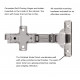 Hickory Hardware HH075225-14 Concealed Self-Closing Hinges Cabinet Hinge, Polished Nickel, Pair