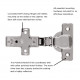 Hickory Hardware HH075222-14 Concealed Self-Closing Hinges Cabinet Hinge, Polished Nickel, Pair
