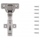 Hickory Hardware HH075222-14 Concealed Self-Closing Hinges Cabinet Hinge, Polished Nickel, Pair
