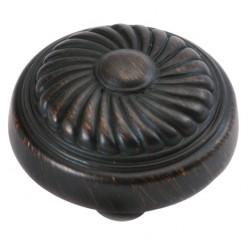 Hickory Hardware P7343-VB French Country Cabinet Knob, 1 1/4" Diameter, Vintage Bronze