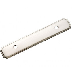 Hickory Hardware P513-SN Manor House Backplate, Size 2 1/2"(L) x 1 1/4"(W), Satin Nickel