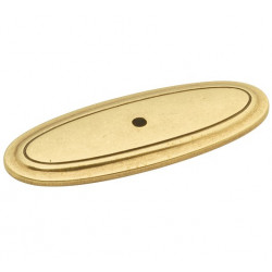 Hickory Hardware P277-LP Manor House Cabinet Knob Backplate, Size 3"(L) x 1 1/8"(W), Lancaster Hand Polished