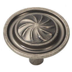 Hickory Hardware P3461-BNV Roma Cabinet Knob, 1 1/4" Diameter, Black Nickel Vibed