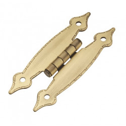 Hickory Hardware P148-AB Southwest Lodge Cabinet Hinge, Center to Center Length 2 1/2", Antique Brass, Pair