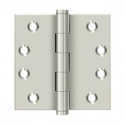 Deltana DSB415BN 4" x 4" Square Hinge, Solid Brass , Pair, Finish-Burnished
