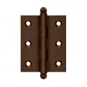 Deltana CH2520U10BR 2-1/2" x 2" Cabinet Hinge, Solid Brass, Pair, US10BR Distressed Finish