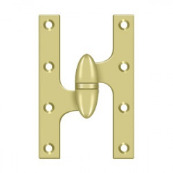 Deltana OK6038B 6"x 3-7/8" Olive Knuckle Hinge, Ball Bearing, Solid Brass